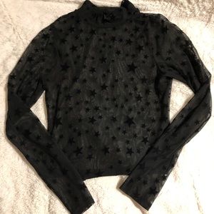Mesh + Stars ! Going out shirt